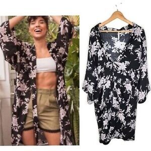 Spiritual Gangster Maya Kimono One Size Floral Robe